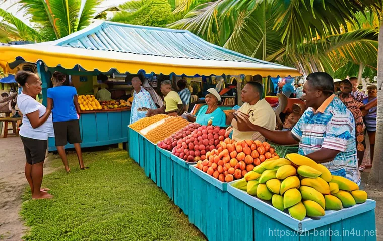 바베이도스 주민의 생활 방식 - **Prompt 1: "Bajan Serenity and Rhythms"**
    A vibrant illustration depicting the relaxed daily li...